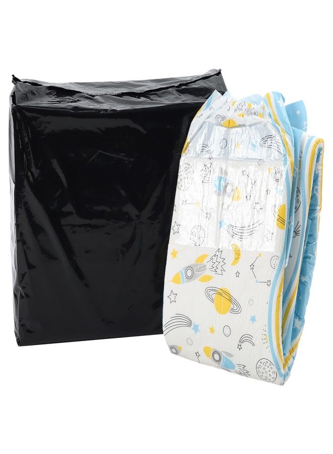 CutiePlusU Adult Diapers 10 Pieces, Disposable Incontinence Briefs with Tabs for Women and Men, Maximum Overnight Absorbency- Cosmic Adventurer (Medium 28"-38") - Image 5